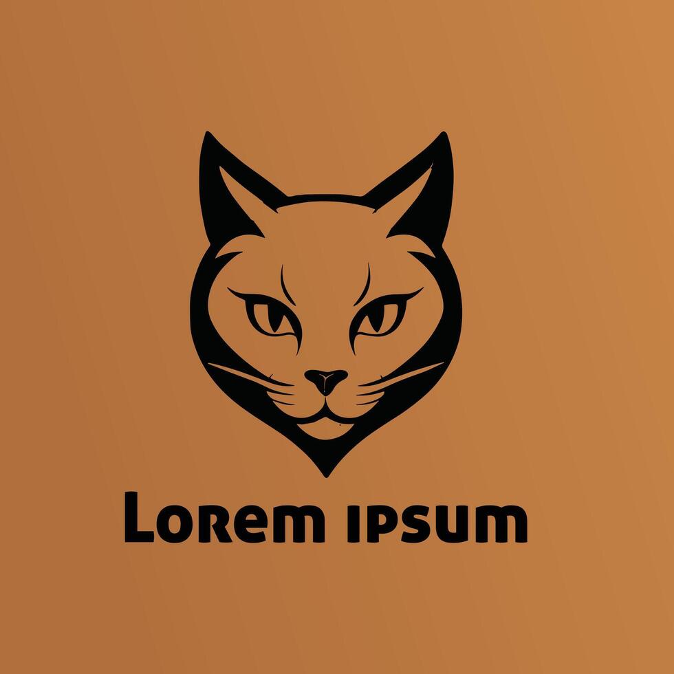 illustration of a cat face vector