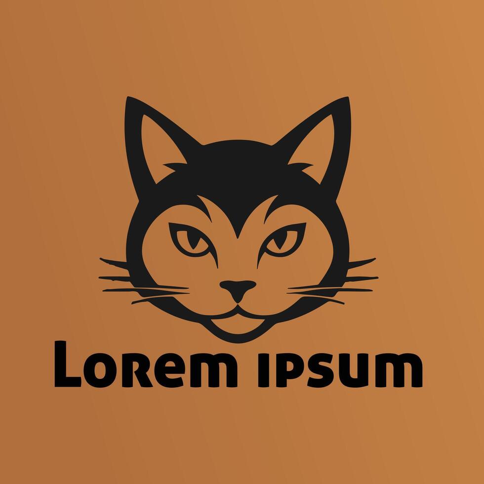 illustration of a cat face vector