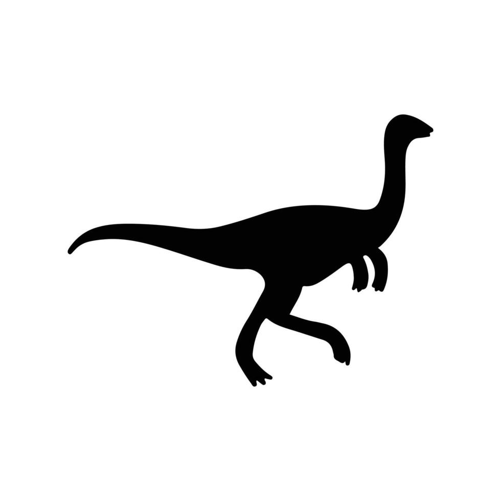 Dinosaur silhouettes vector illustration isolated on white background. Prehistoric animal vector silhouette. Black dinosaur silhouettes for kids.