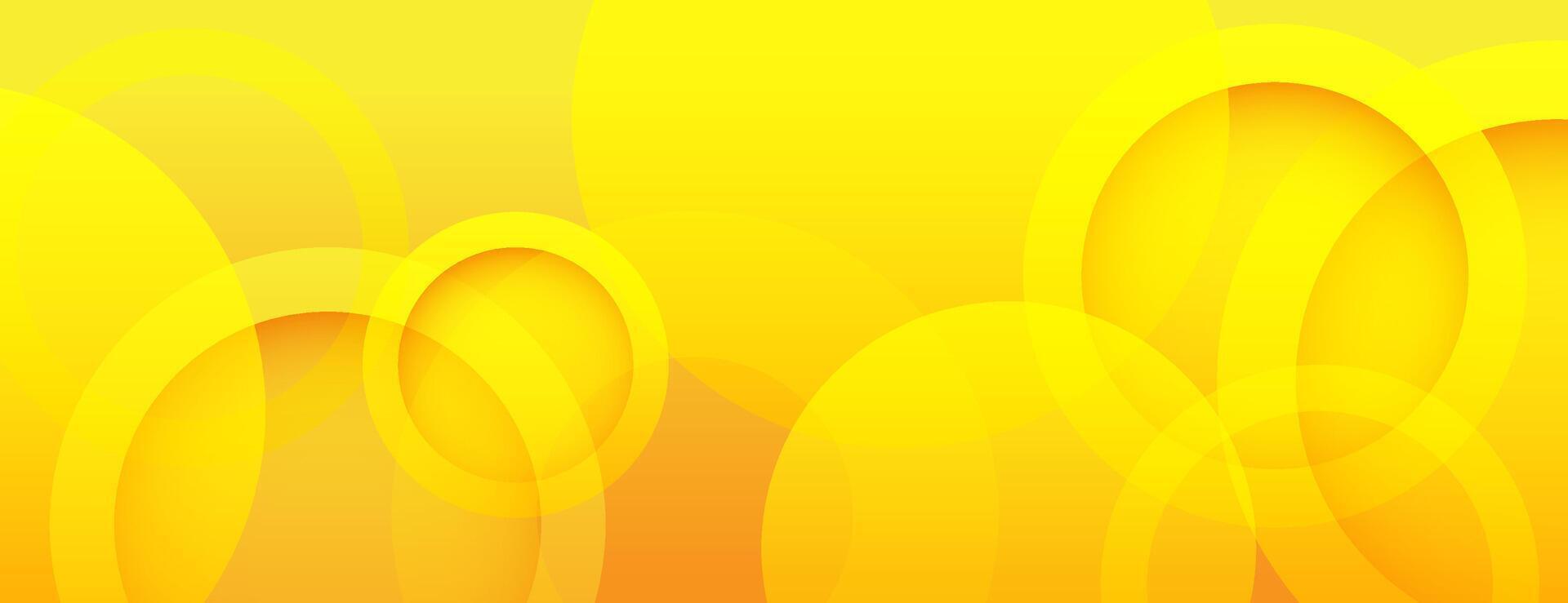 abstract circle banner background with yellow or orange color. vector illustration