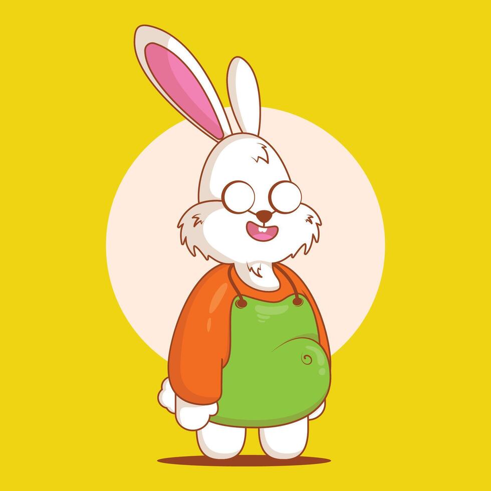 Cute cartoon character of bunny illustration vector