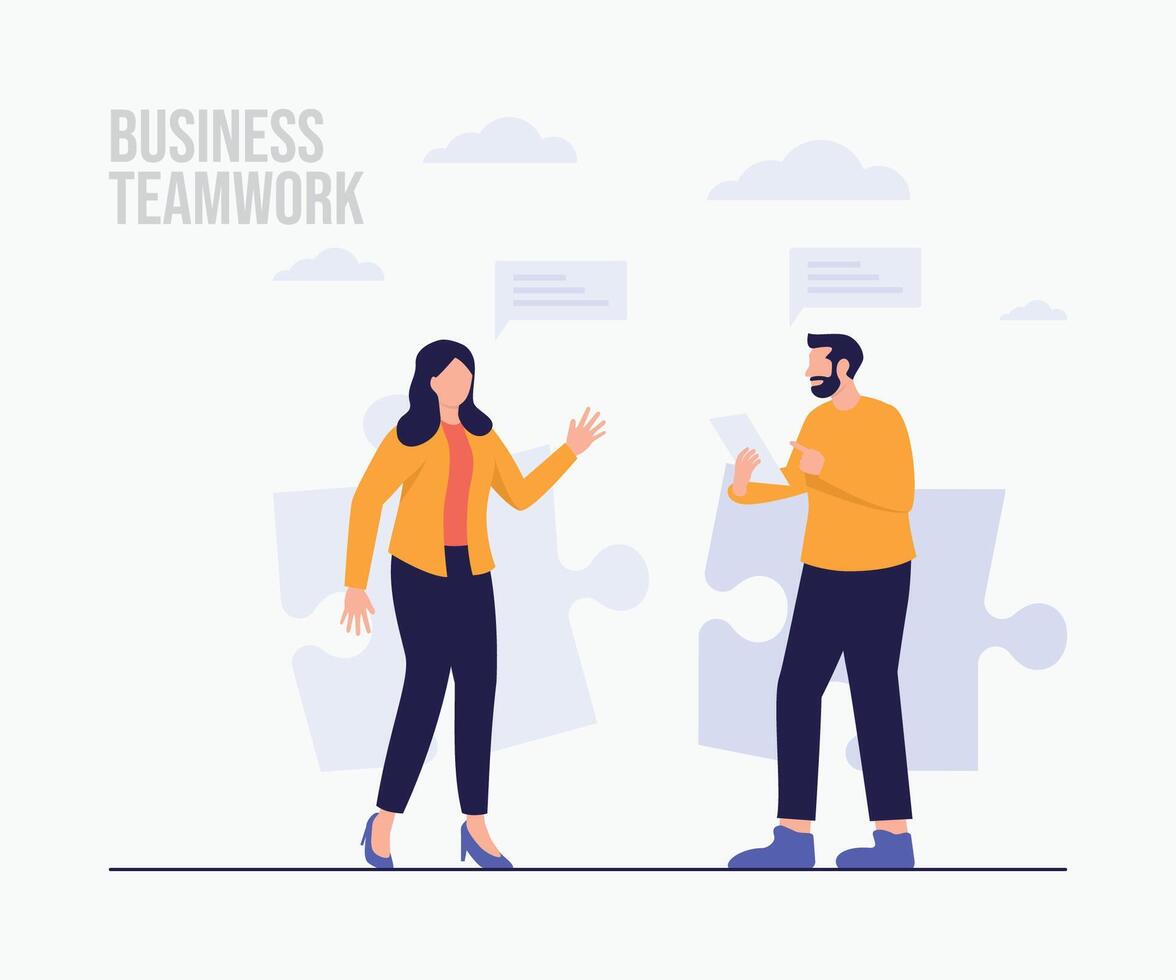 People discussion business website and landing page illustration vector