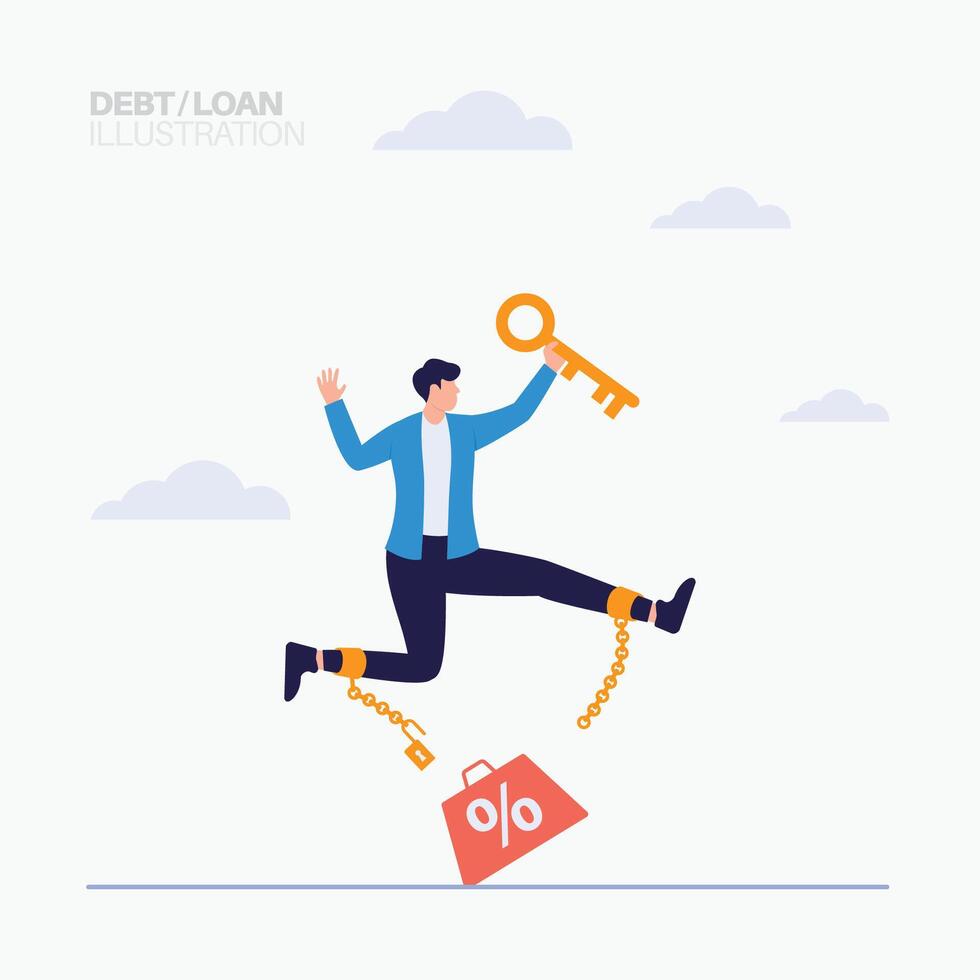 Debt Free illustration vector