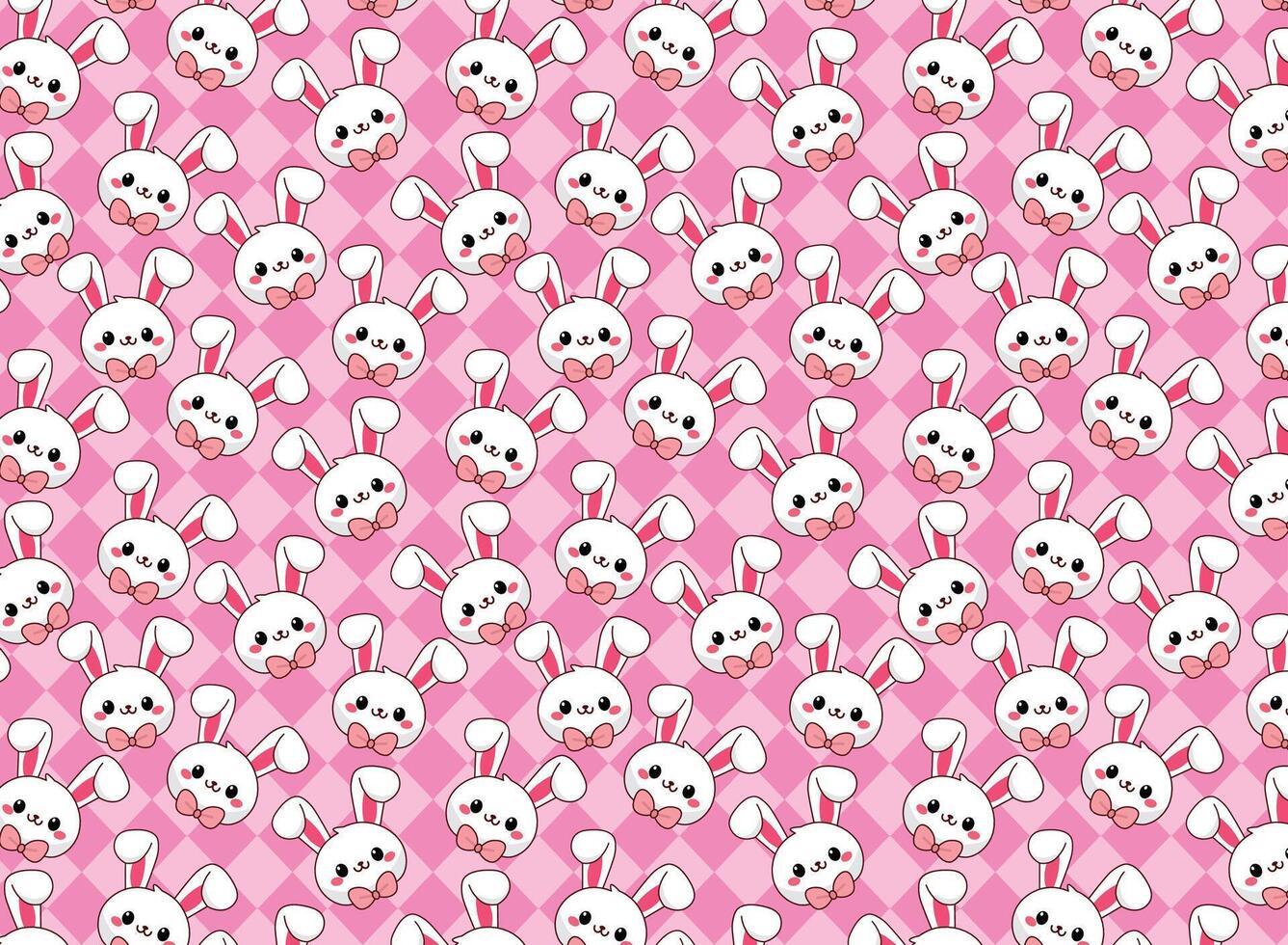 Cute rabbit pattern, vector, for backgrounds textures, fabrics, paper pattern vector