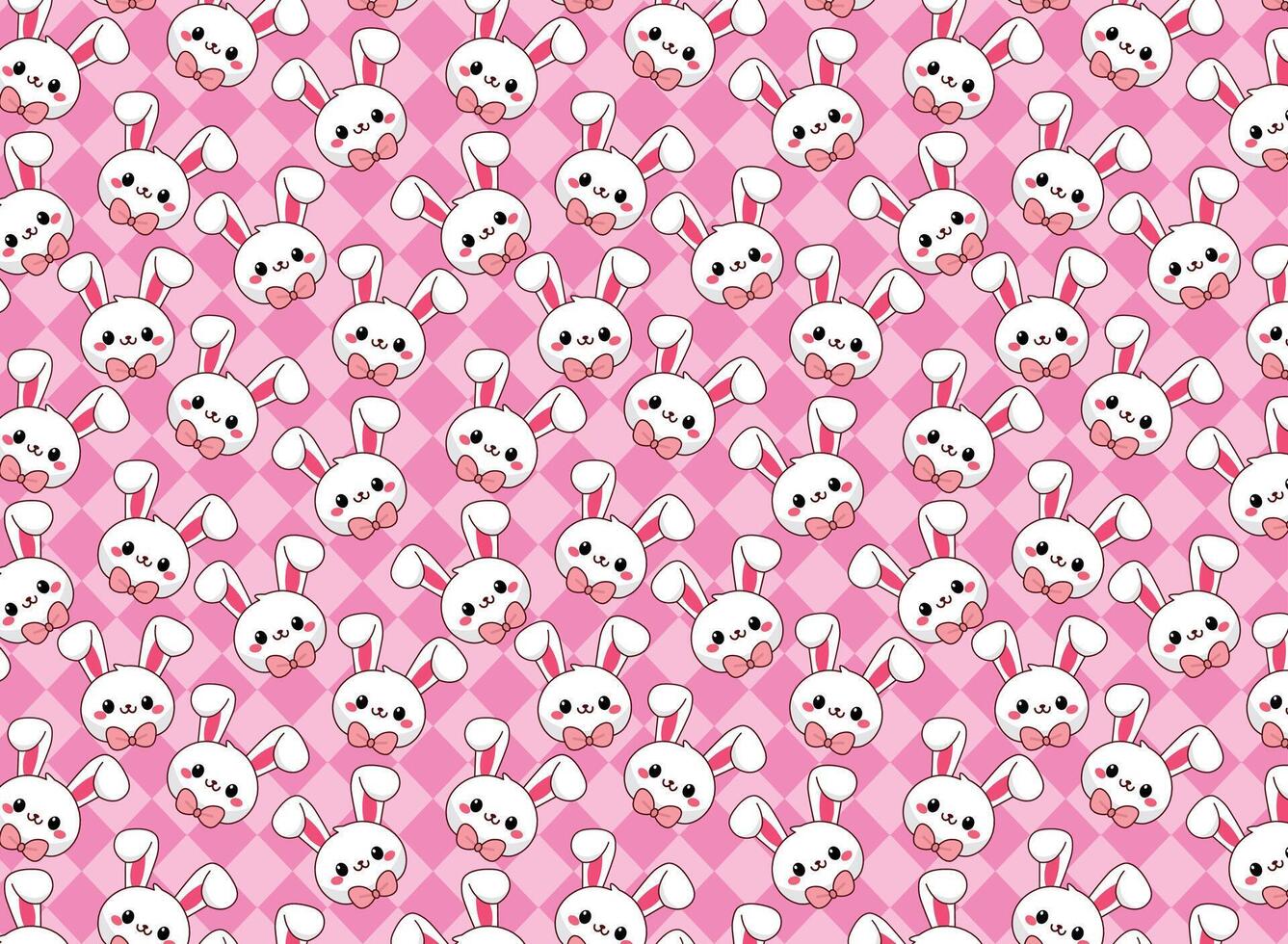 Cute rabbit pattern, vector, for backgrounds textures, fabrics, paper pattern vector