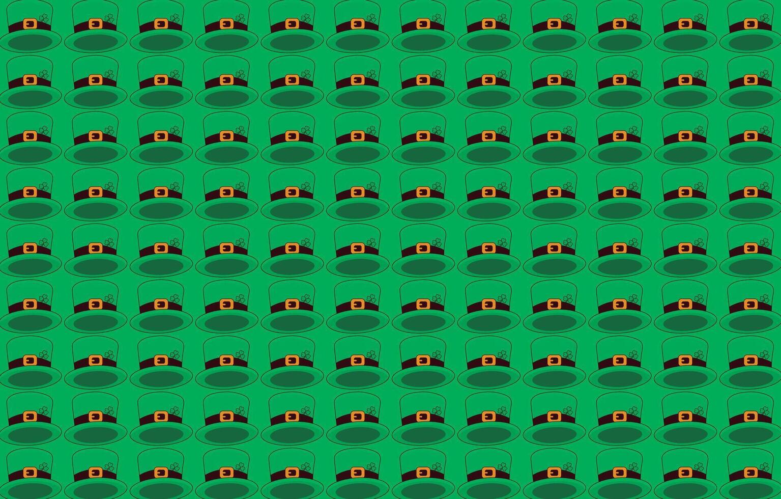 St. Patrick's Day, green hat illustration vector patterns, for backgrounds, paper, fabrics