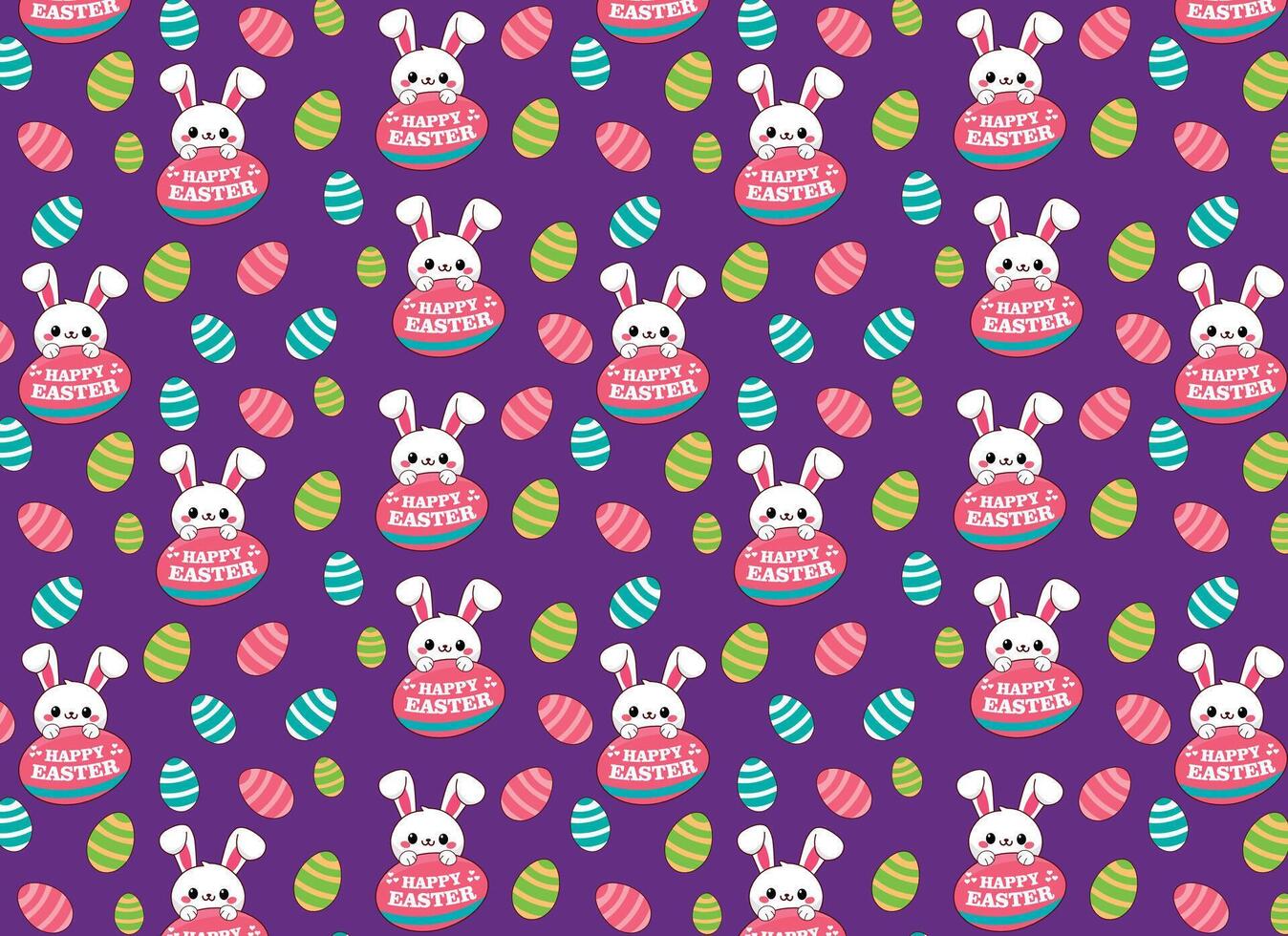 Cute rabbit pattern, vector, for backgrounds textures, fabrics, paper vector