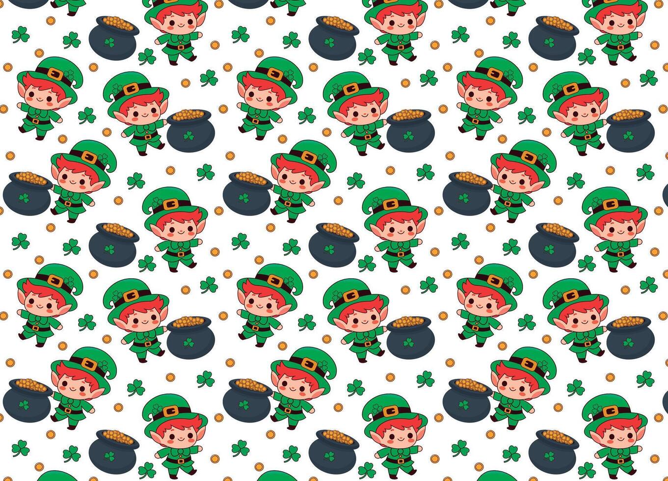St. Patrick's Day illustration vector patterns, for backgrounds, paper, fabrics