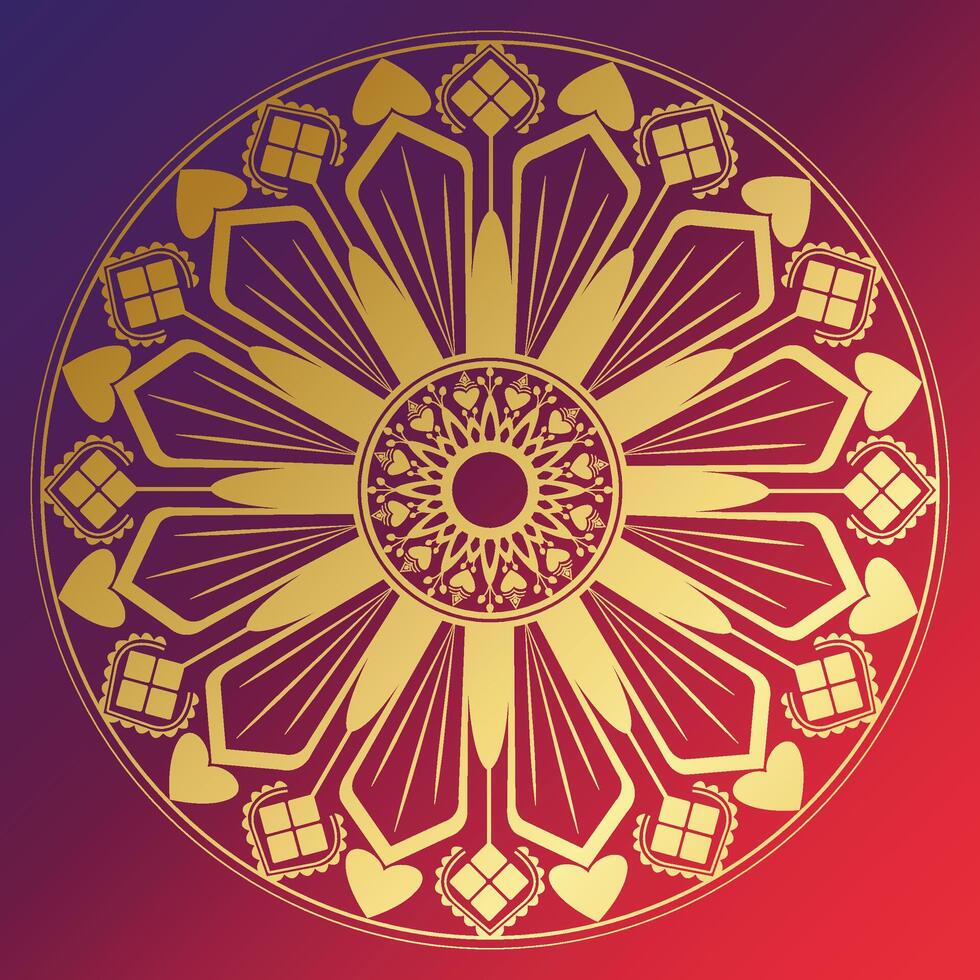 Luxury Background with decorative golden Mandala Design vector