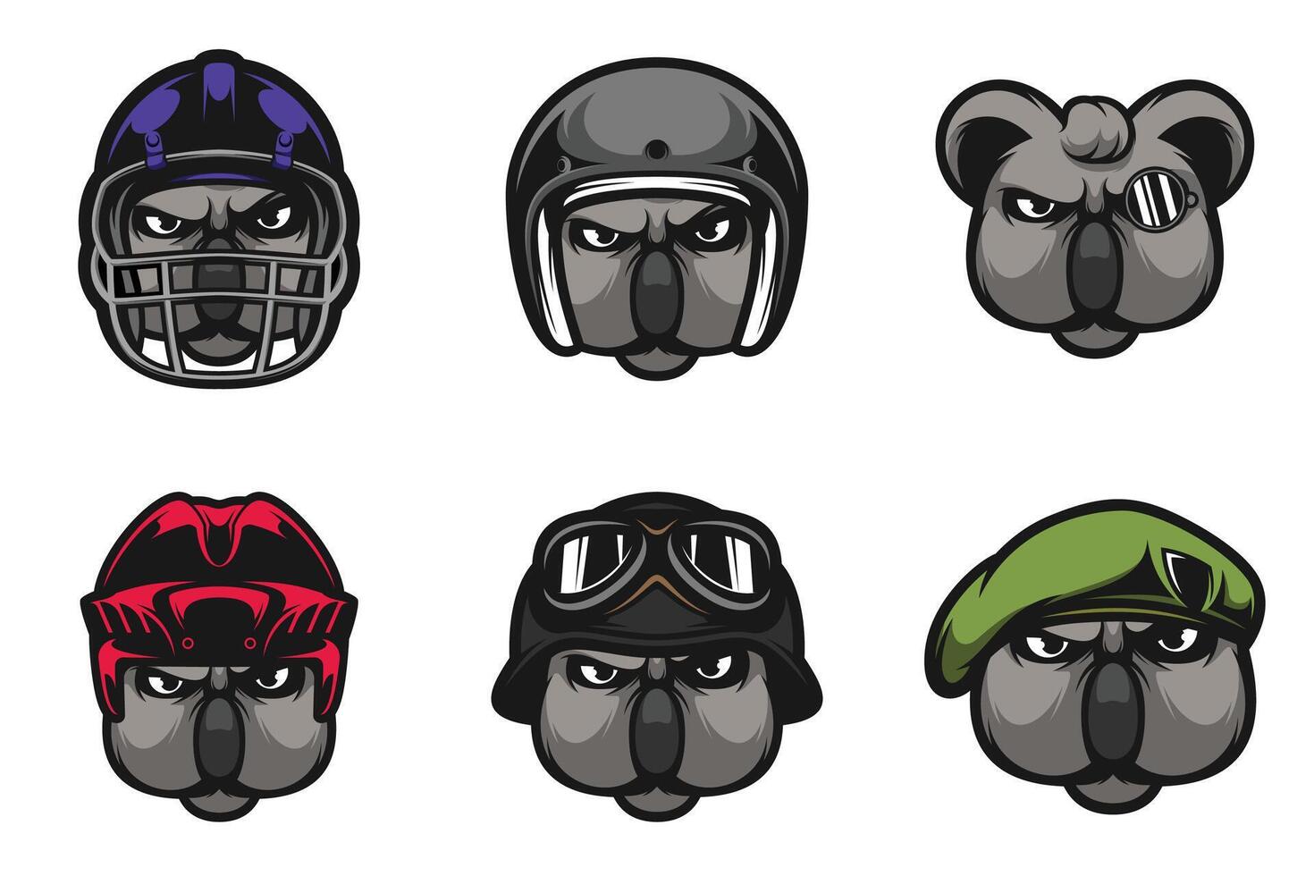 Koala Heads Bundle vector