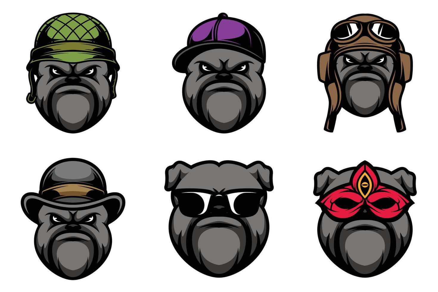 Bulldog Bundle Mascot Design vector