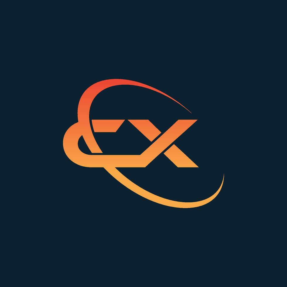 Initial Letter CX or XC Logo Template Design. vector