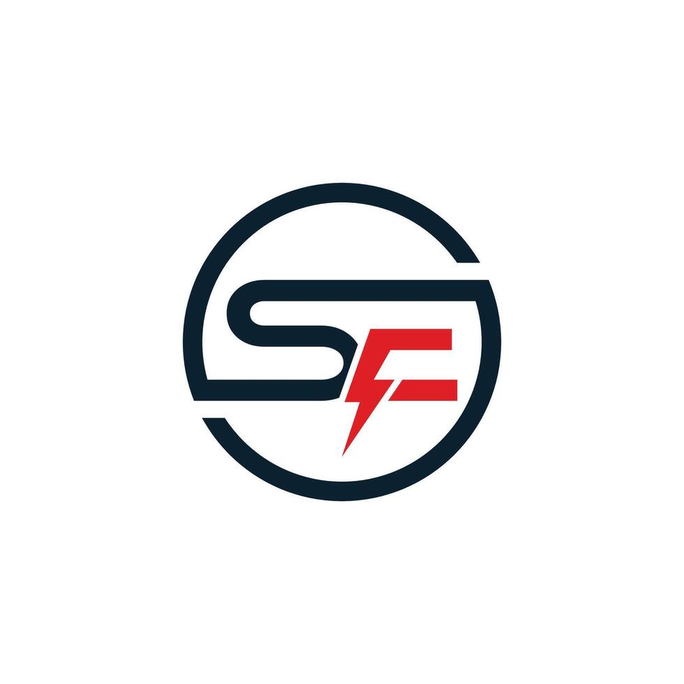 SE Letter Logo Design With Lightning icon concept. Vector Illustration