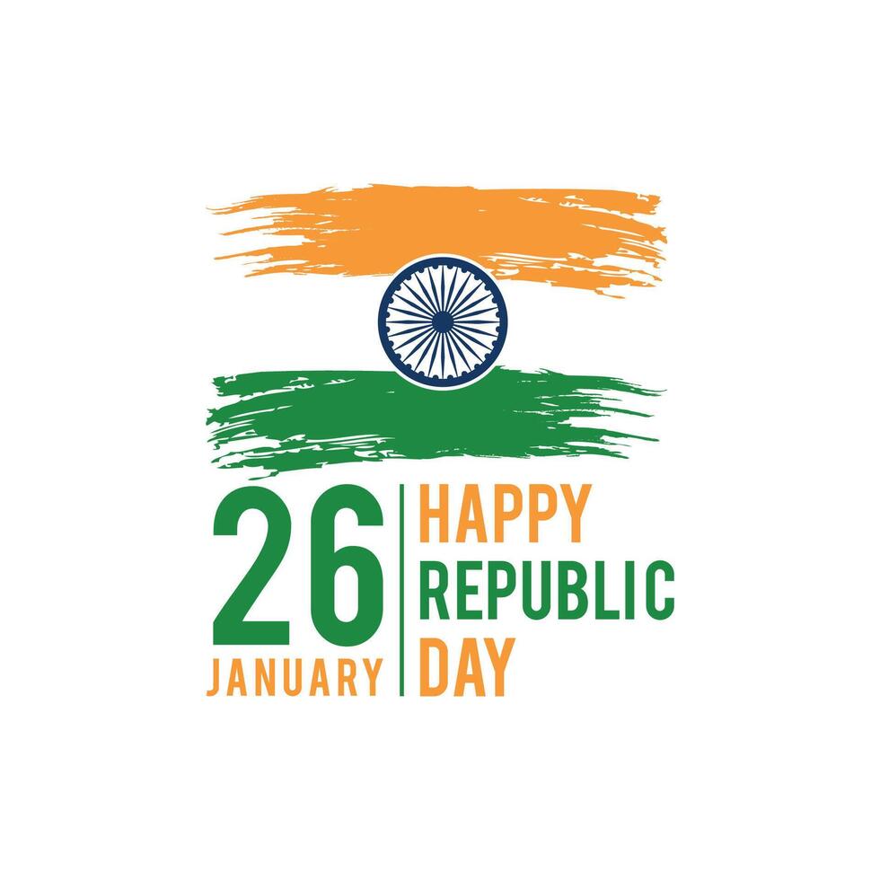 Happy Republic Day background. 26 January logo symbol. vector illustration