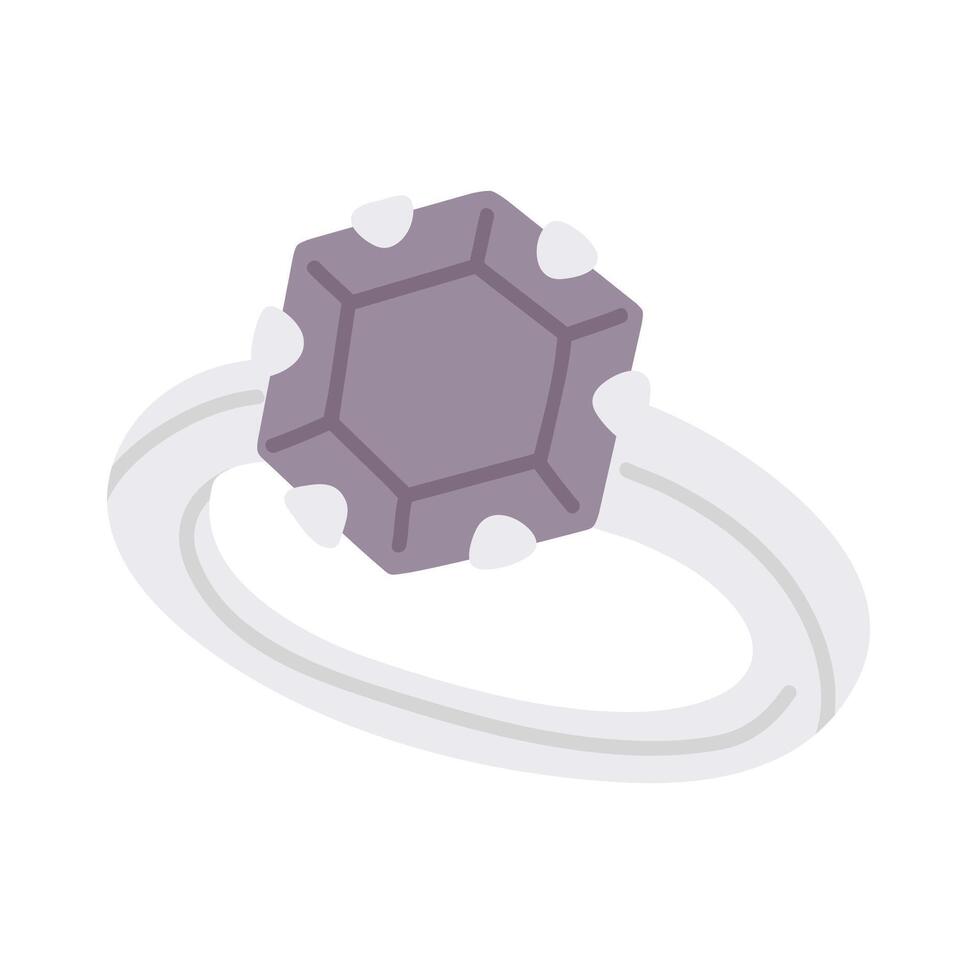 doodle engagement ring vector