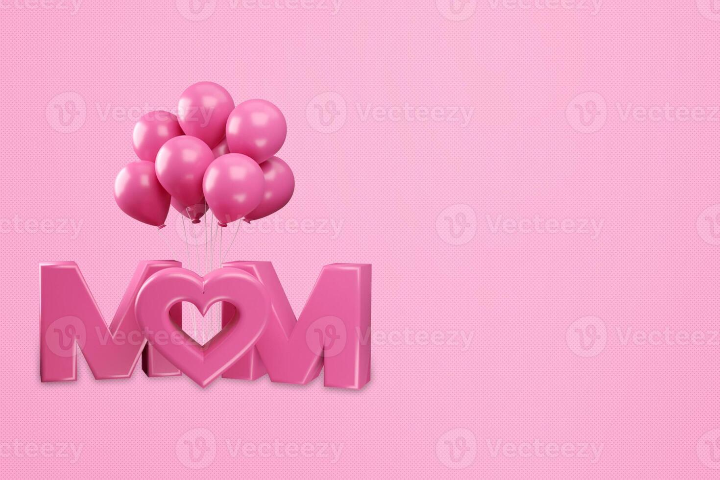 3d rendering happy mother day photo