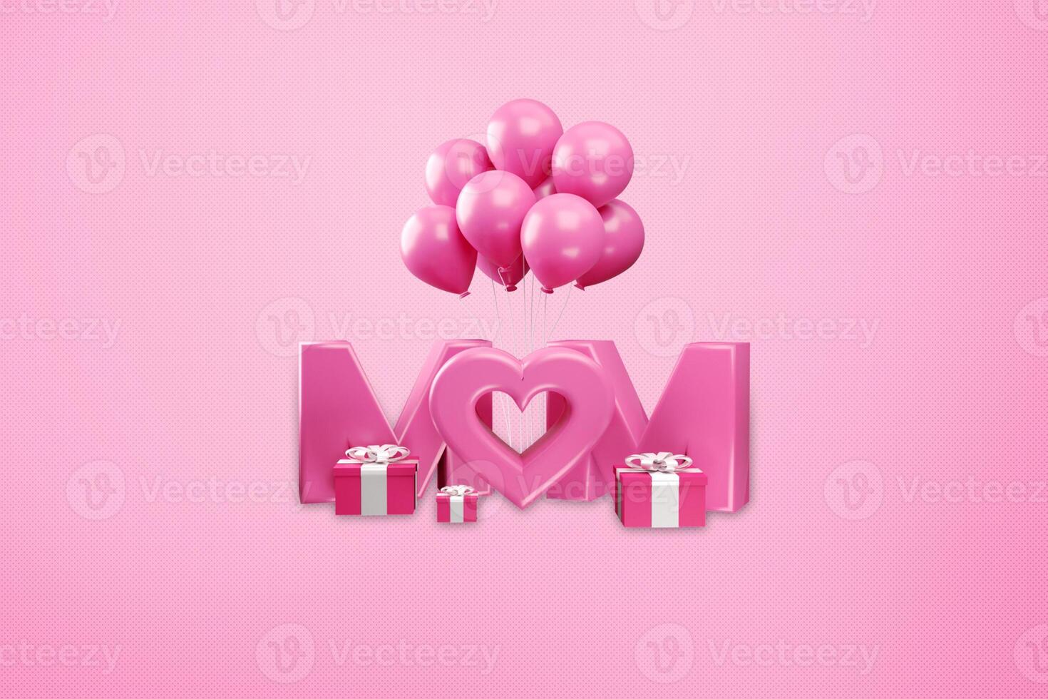 3d rendering happy mother day photo