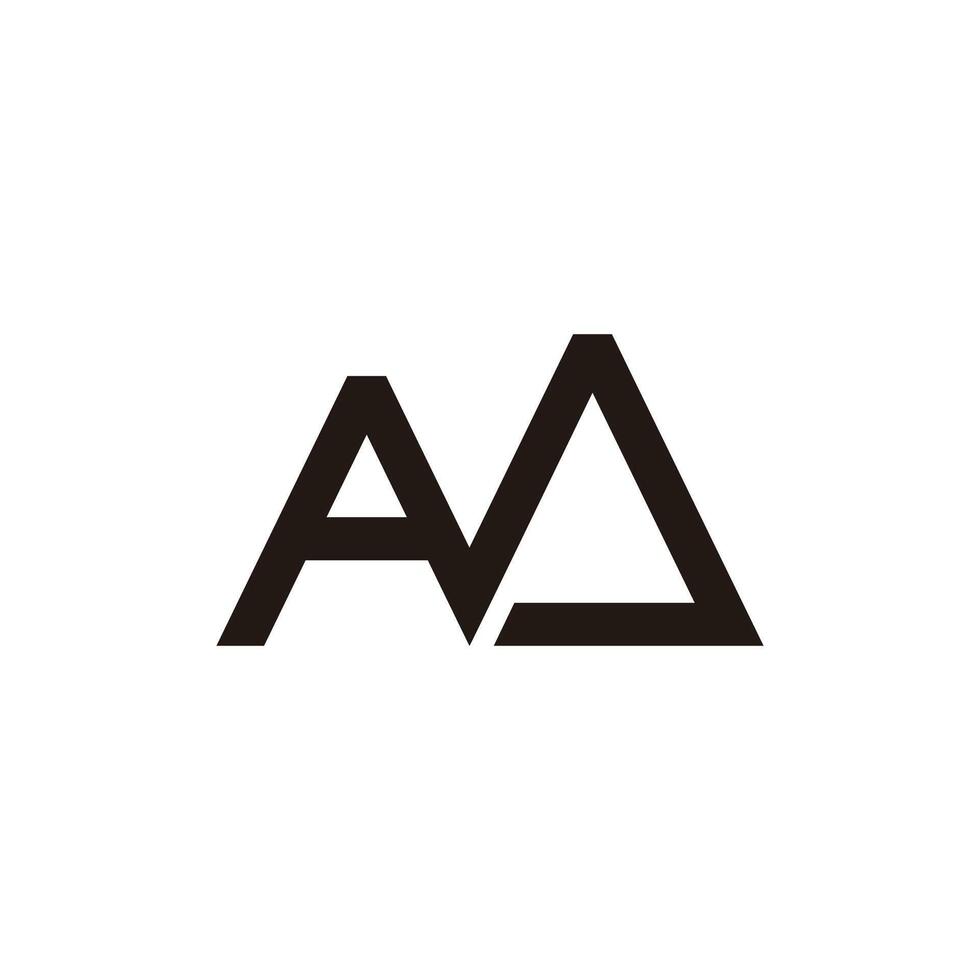 letter ma triangle geometric simple logo vector