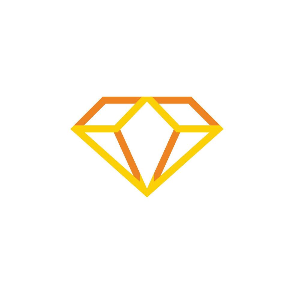 ribbon 3d flat golden diamond icon vector