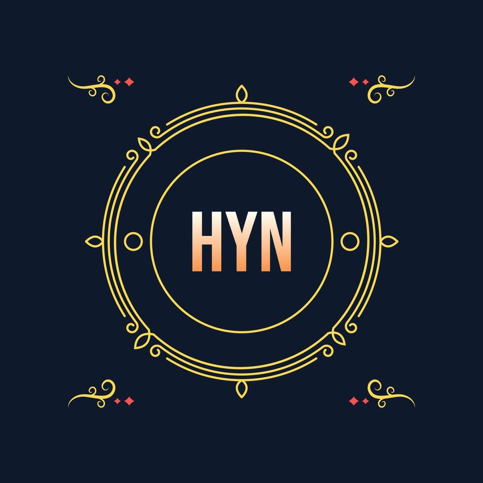 inicial letra Hyn logo diseño vector modelo. elegante lujo contorno ornamental logo diseño.