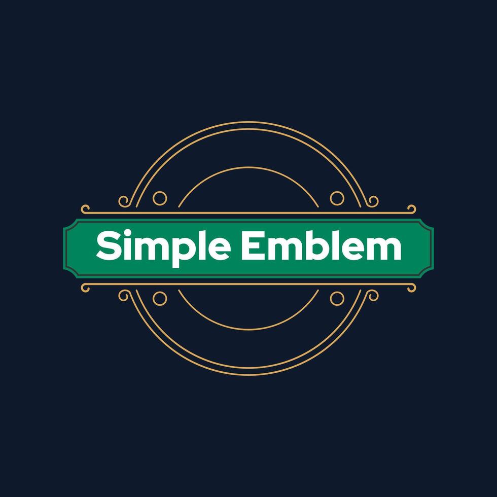 Simple Emblems, Logos, Labels, and Badges Vector Illustration. Circle logo template.