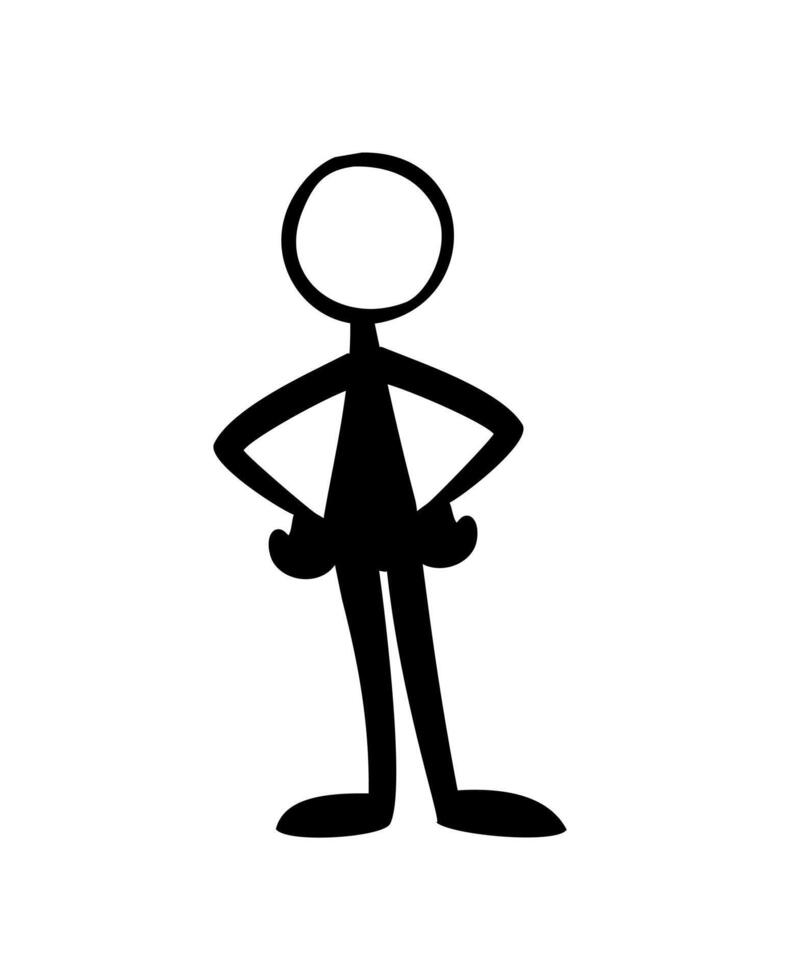 Human figure design, Person people human social media, and portrait theme Vector illustration. Stick man, silhouette.