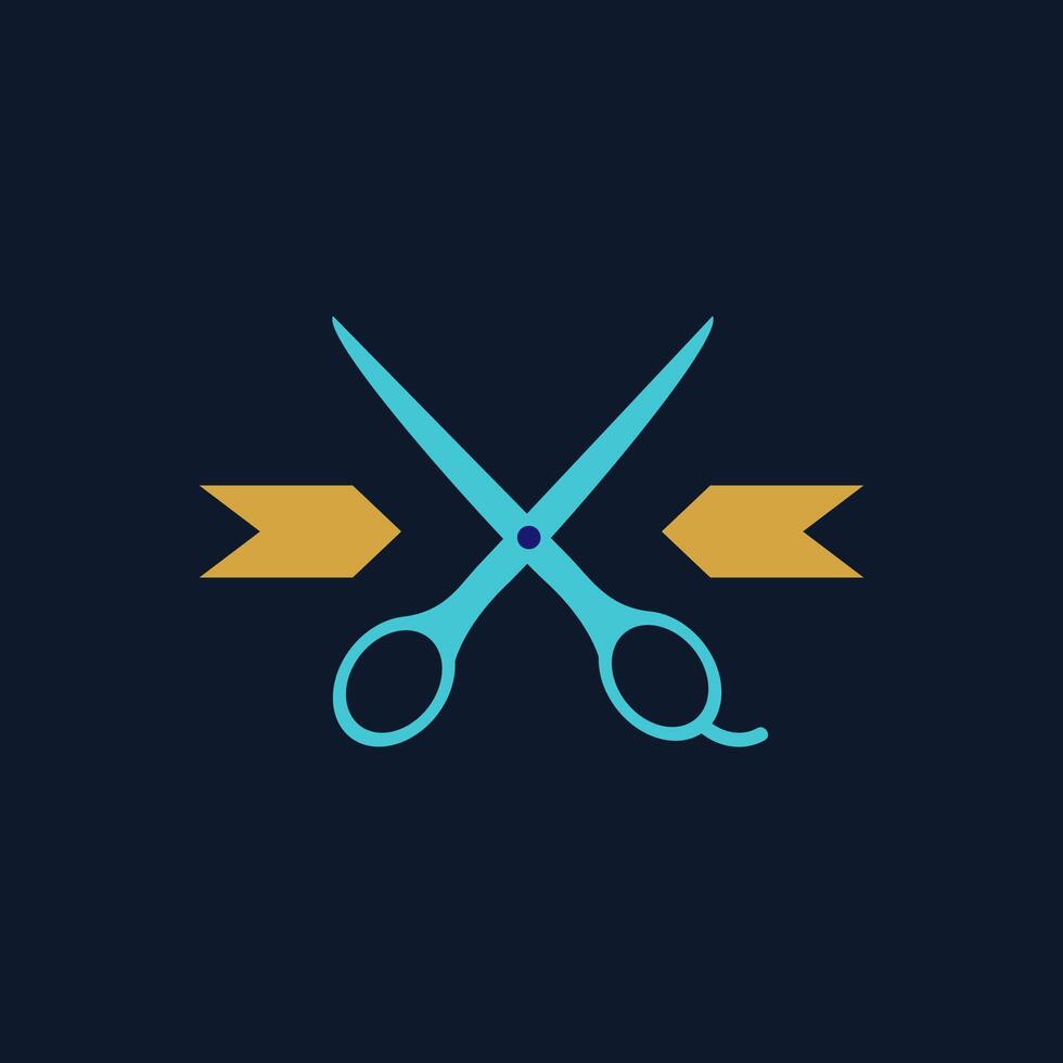 Scissors icon logo design template. Scissors icon vector illustration. Suitable for barbershop identity.