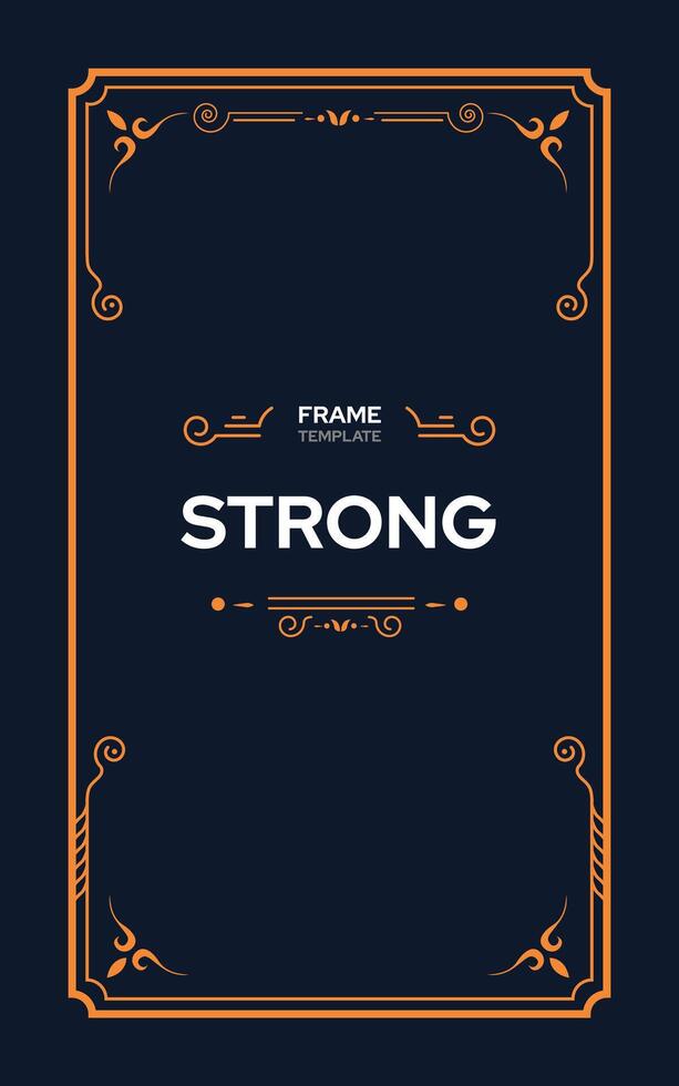 Border frame line deco vector label simple line corner frame antique luxury. Suitable for poster or social media post.