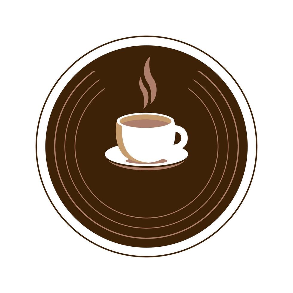 café diseño terminado blanco fondo, vector ilustración. vector ilustración logo diseño modelo.