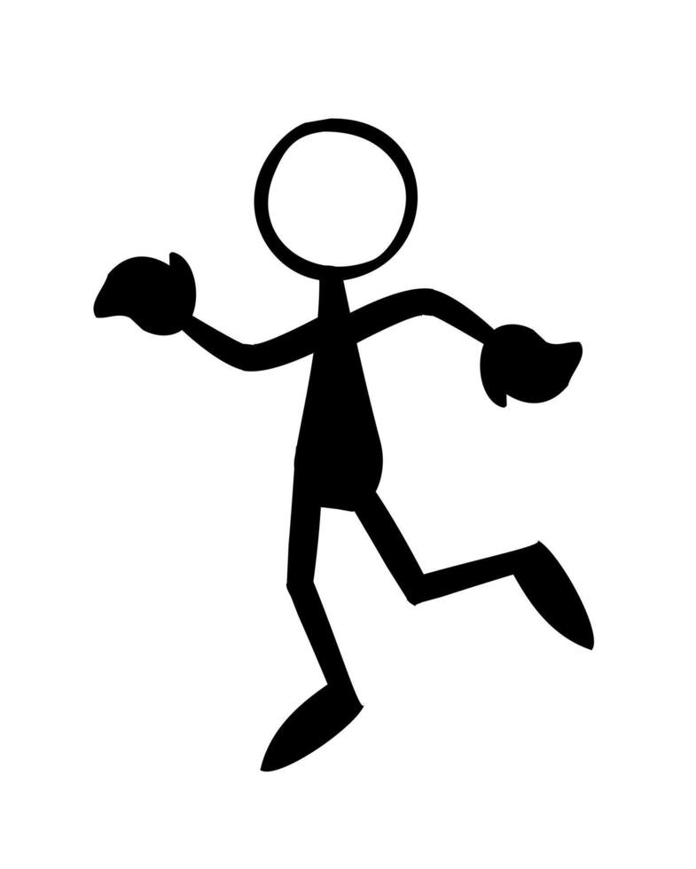 corriendo hombre icono. sencillo ilustración negro silueta. vector ilustración.
