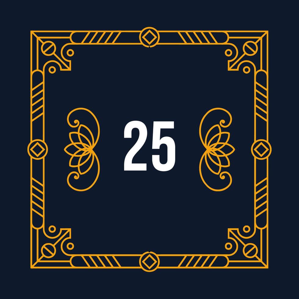 Border ornamental frame decoration vector. Simple outline art antique. Suitable for luxury frame design. vector