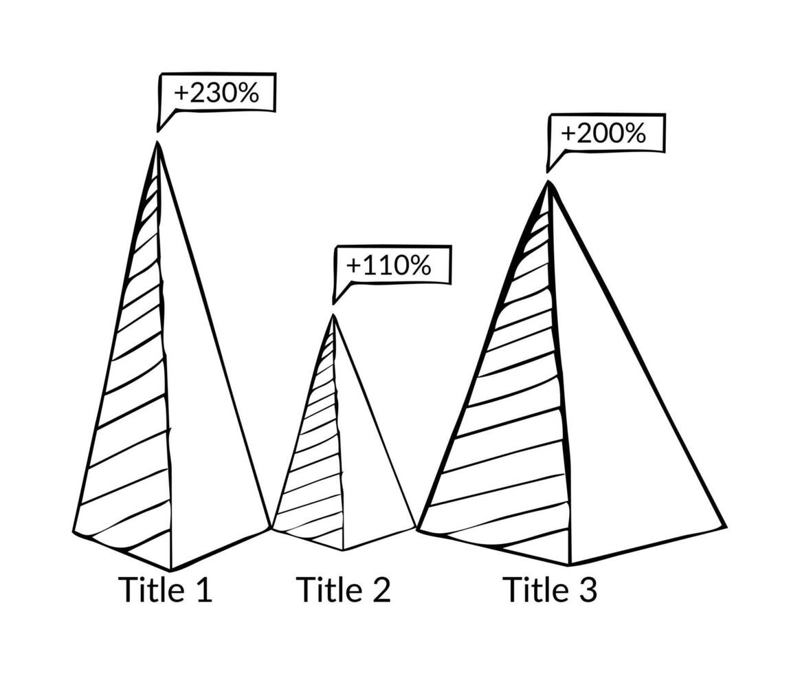 Pyramid chart, diagram, infographic element. Vector illustration for your design