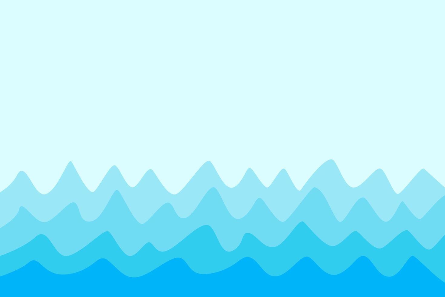 blue wave abstract pattern background. template summer concept. vector illustration