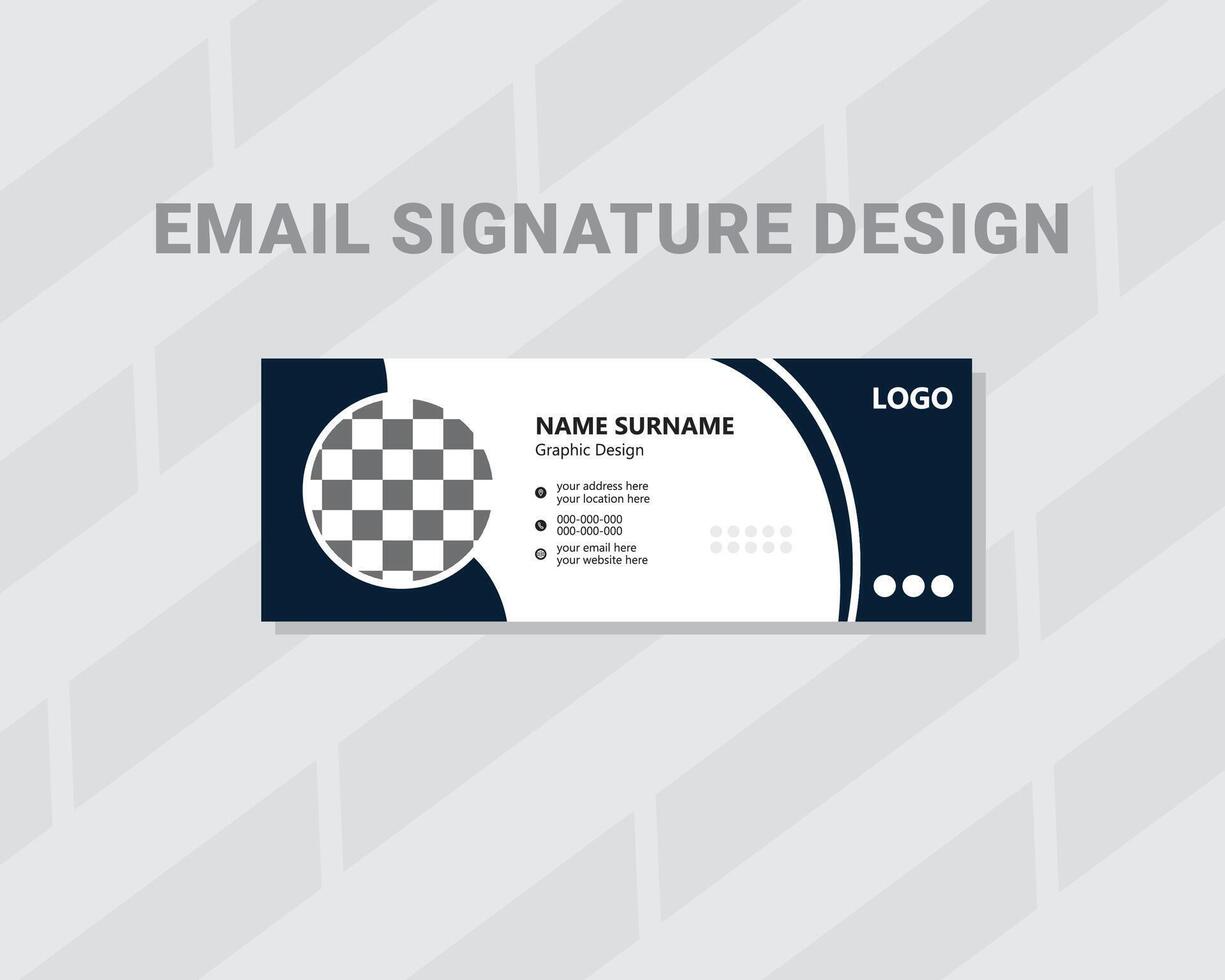 Email signature design vector