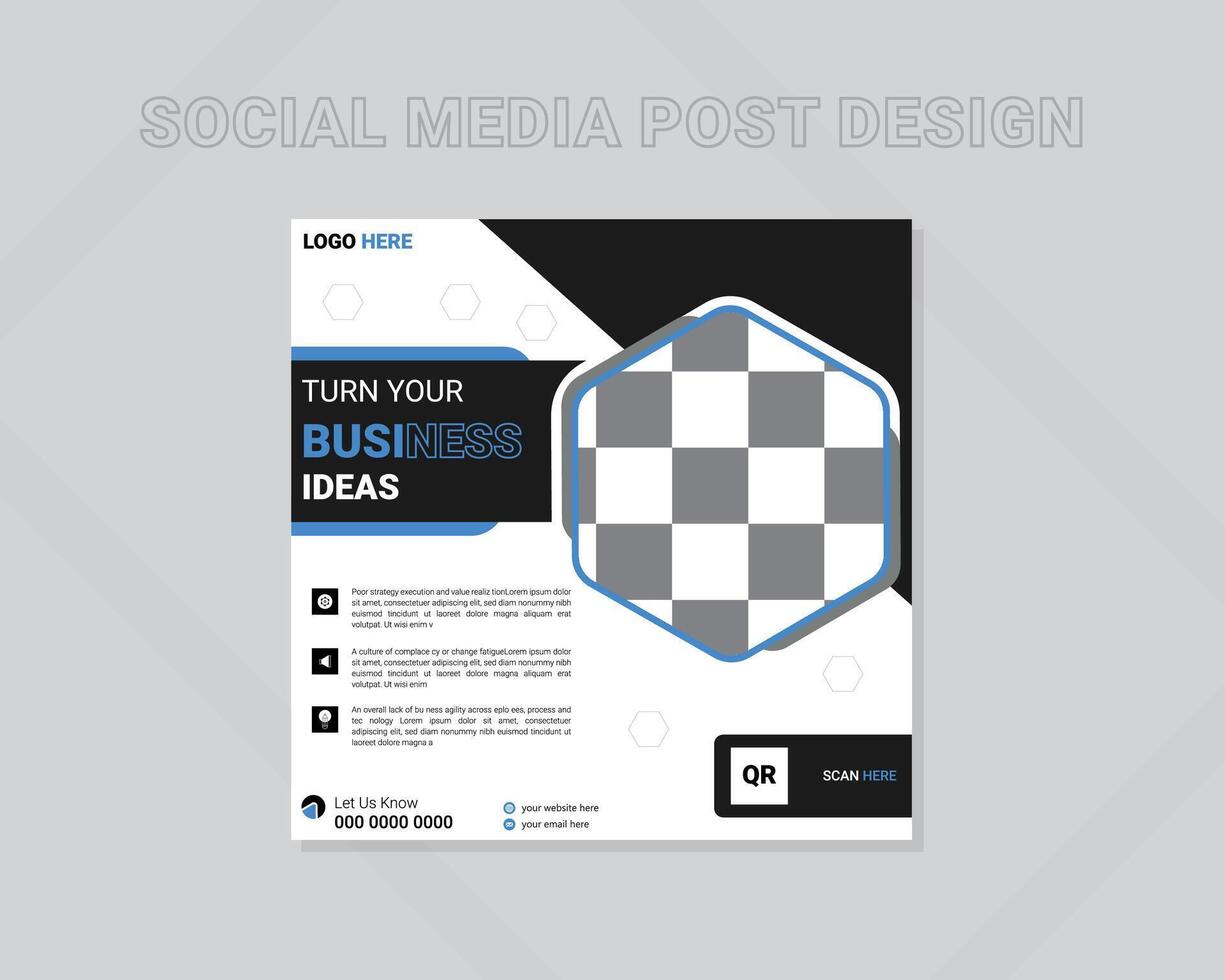 Social media post design vector