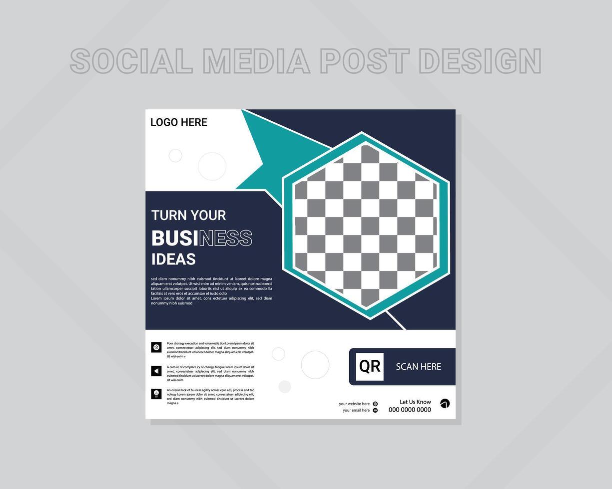 Social media post design vector