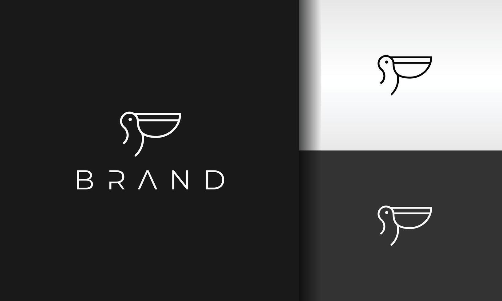 stork line logo vector