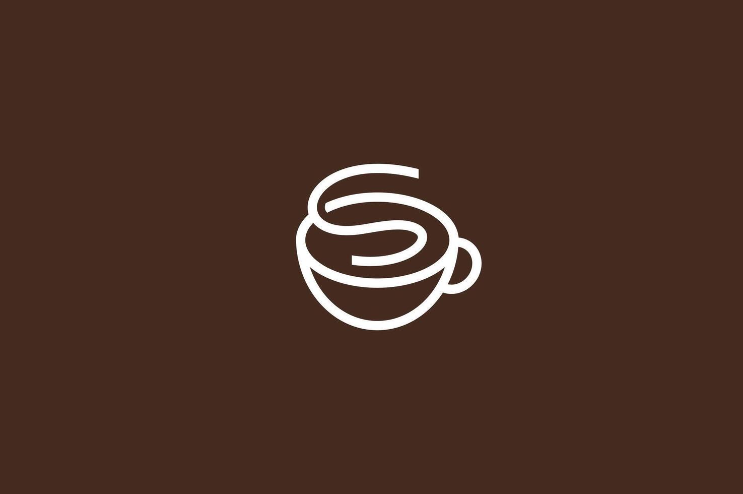 letter S cup logo vector