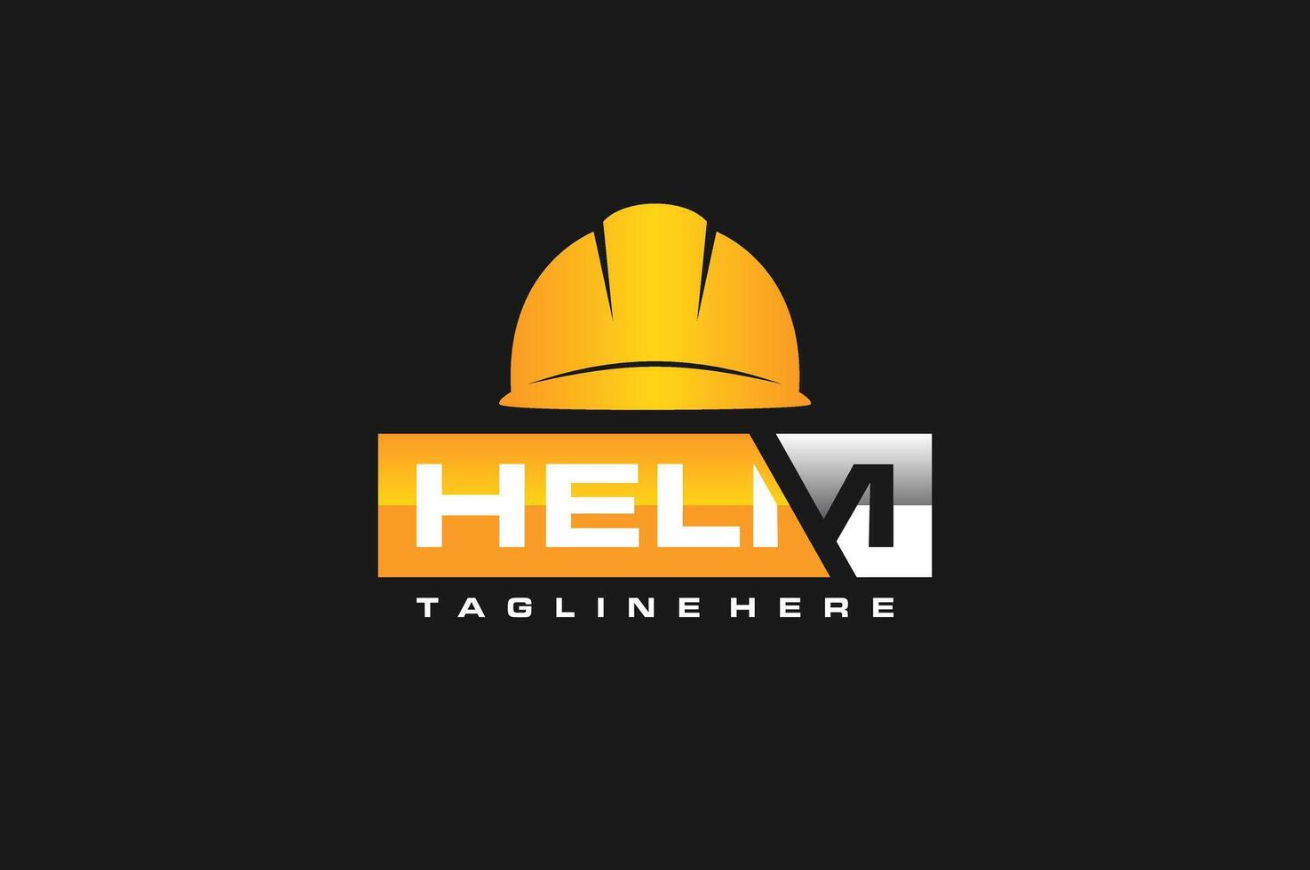 simple construction helmet logo vector