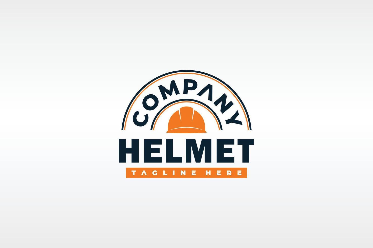 simple construction helmet typography logo vector