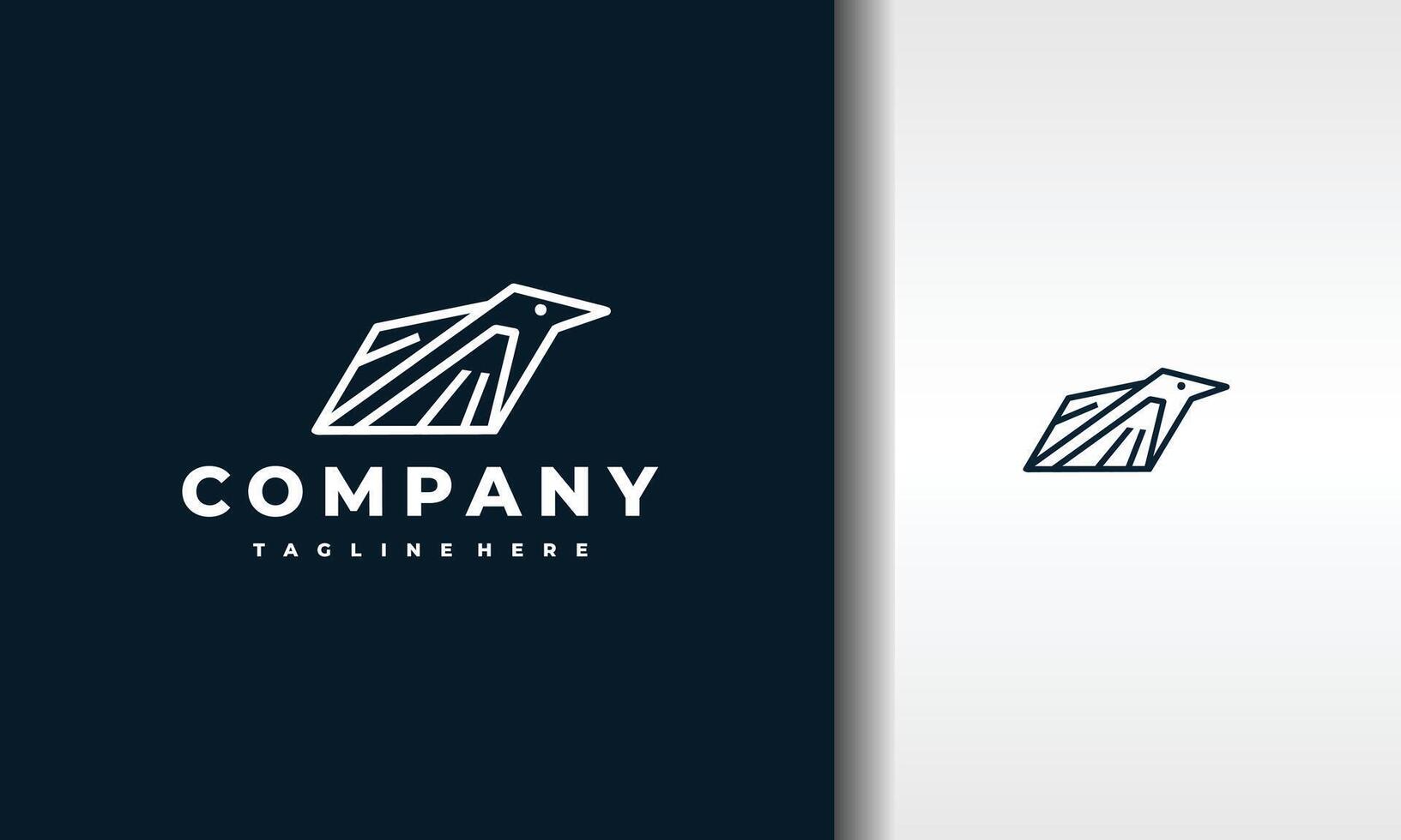 bird outline logo vector