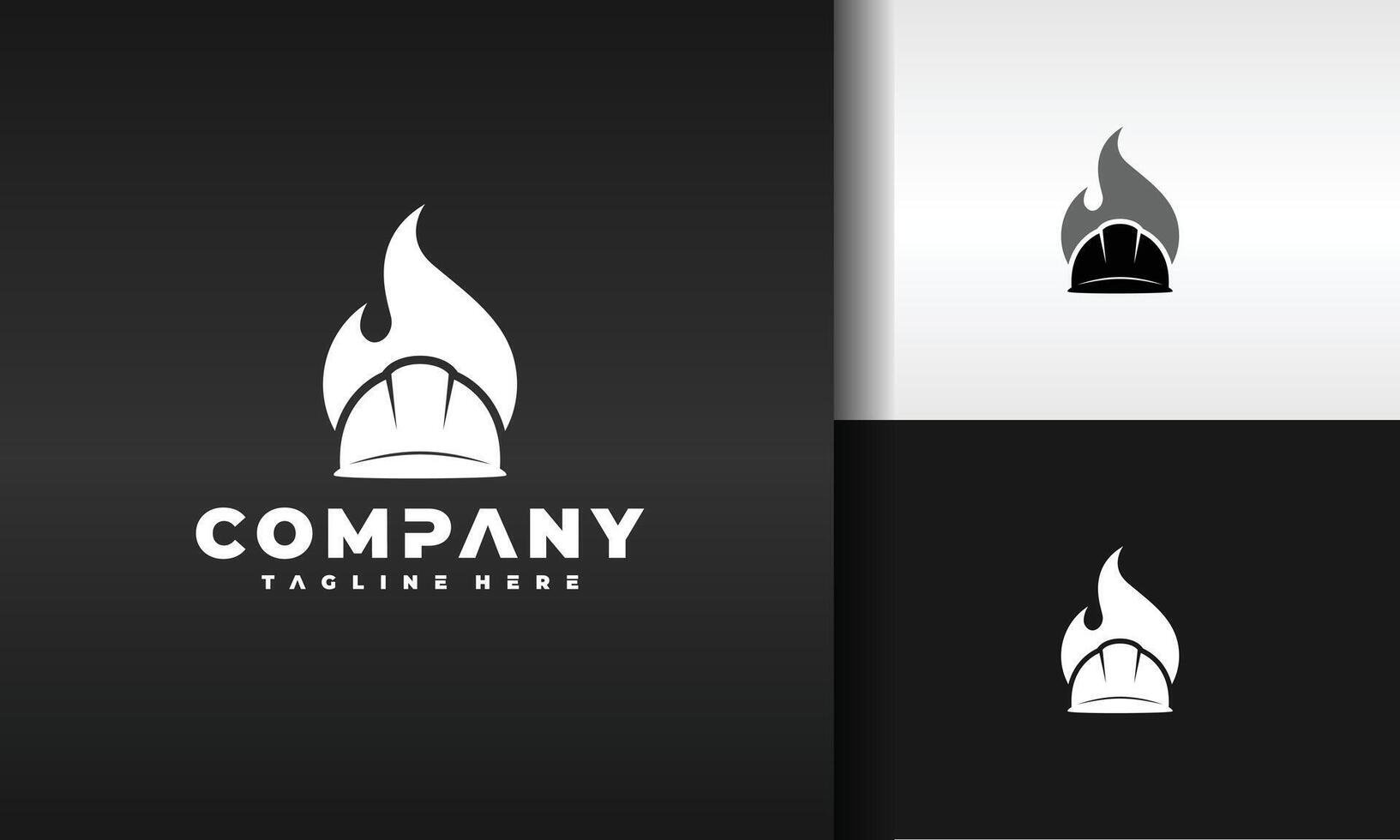 fire construction helmet logo vector