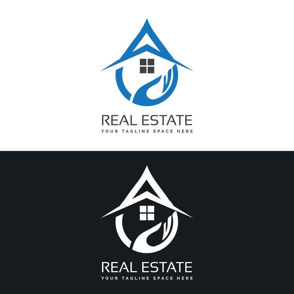 vector real inmuebles construcción propiedad casa logo