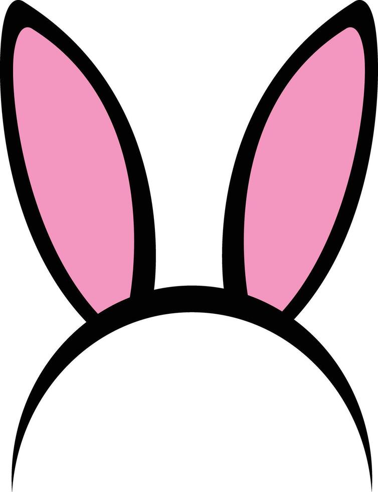 Easter bunny ears mask icon. Ostern rabbit ear spring hat sign. Bunny Ears symbol. Rabbit ears logo. flat style. vector