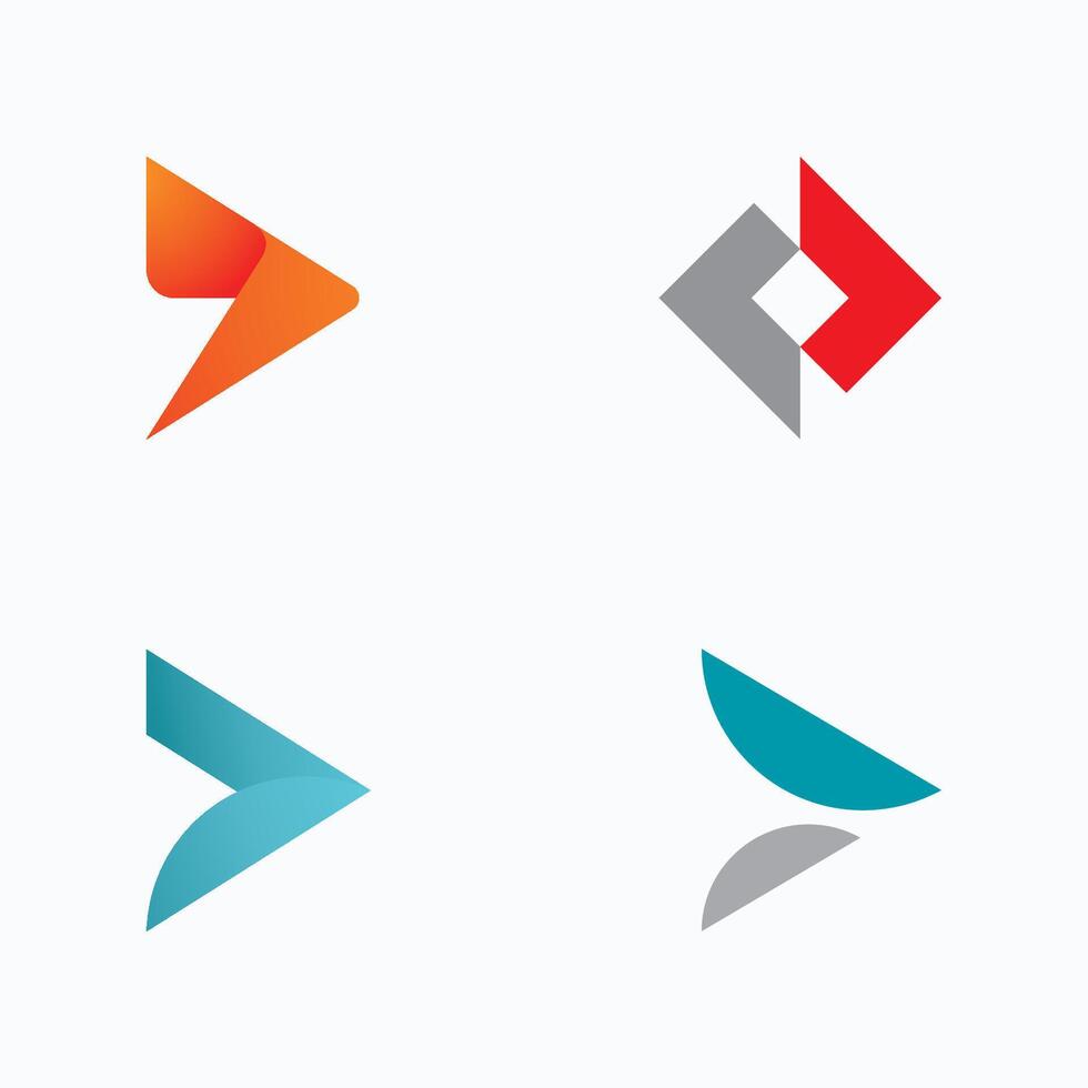 flecha negocio logo icono modelo vector diseño