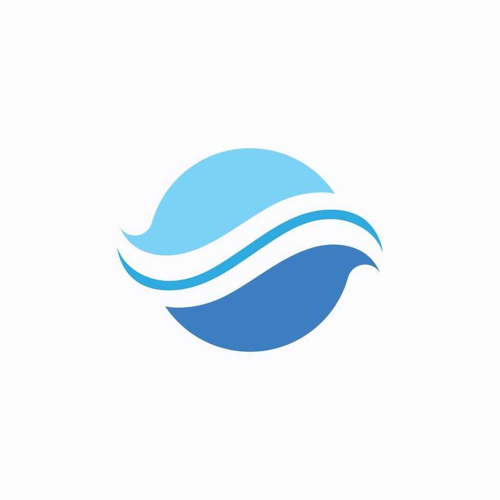 agua ola logo modelo vector