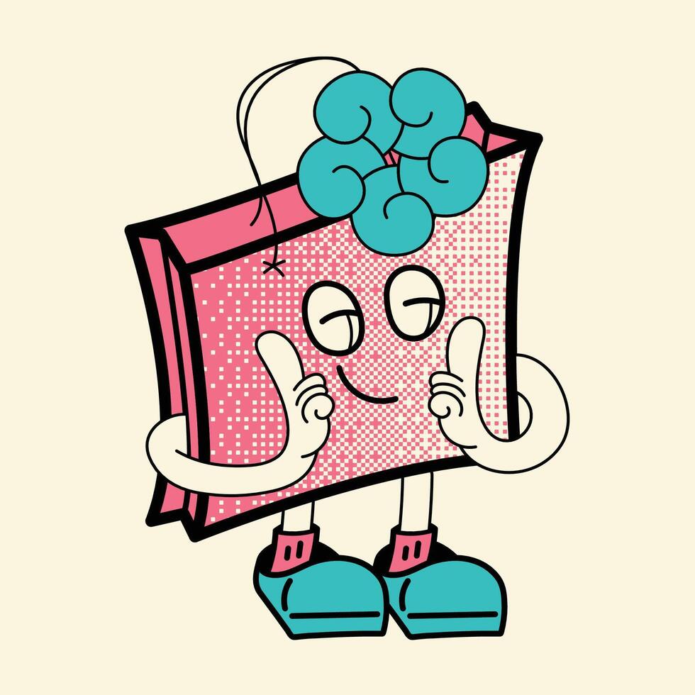 Retro Mascot Character Cartoon Vector. vector
