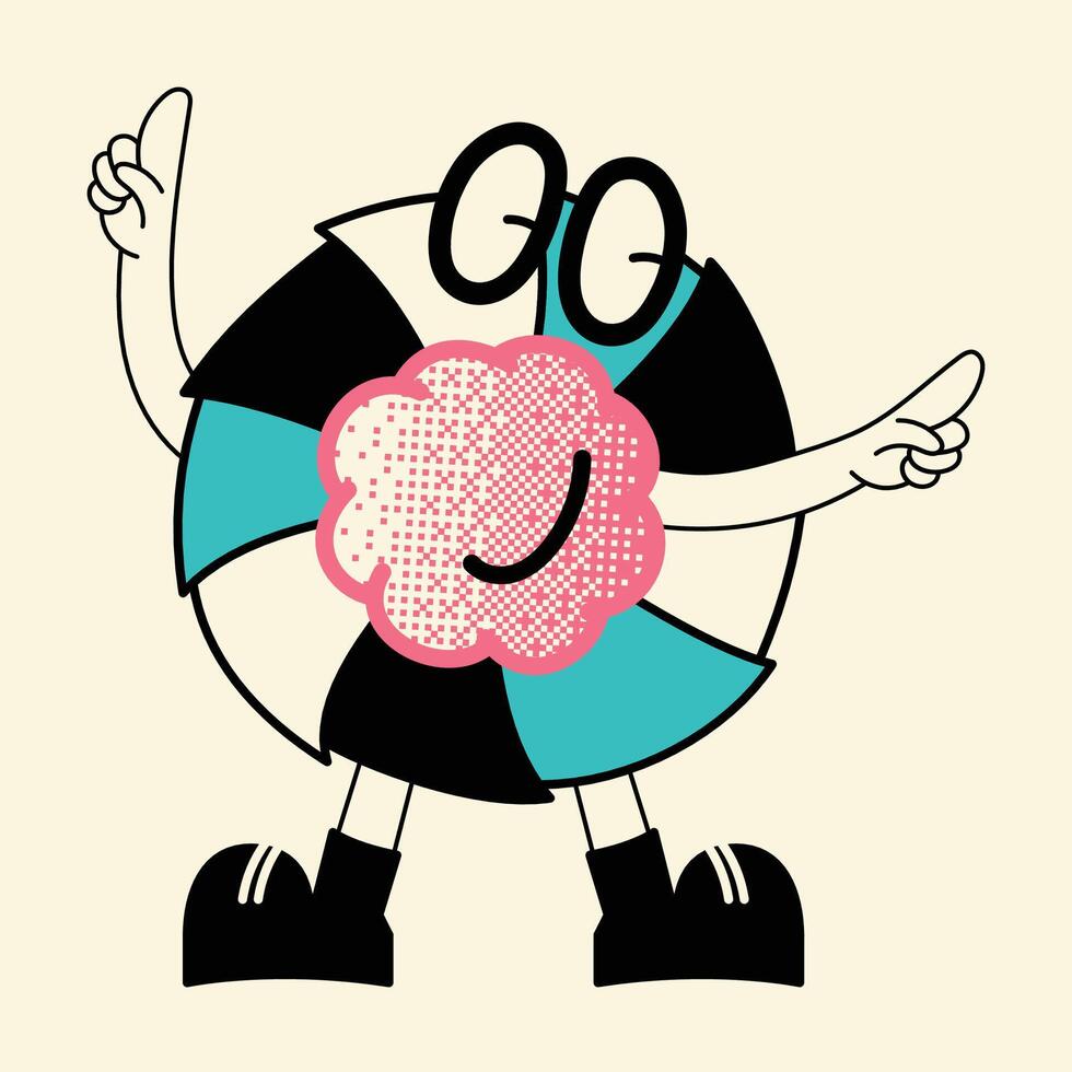 Retro Mascot Character Cartoon Vector. vector