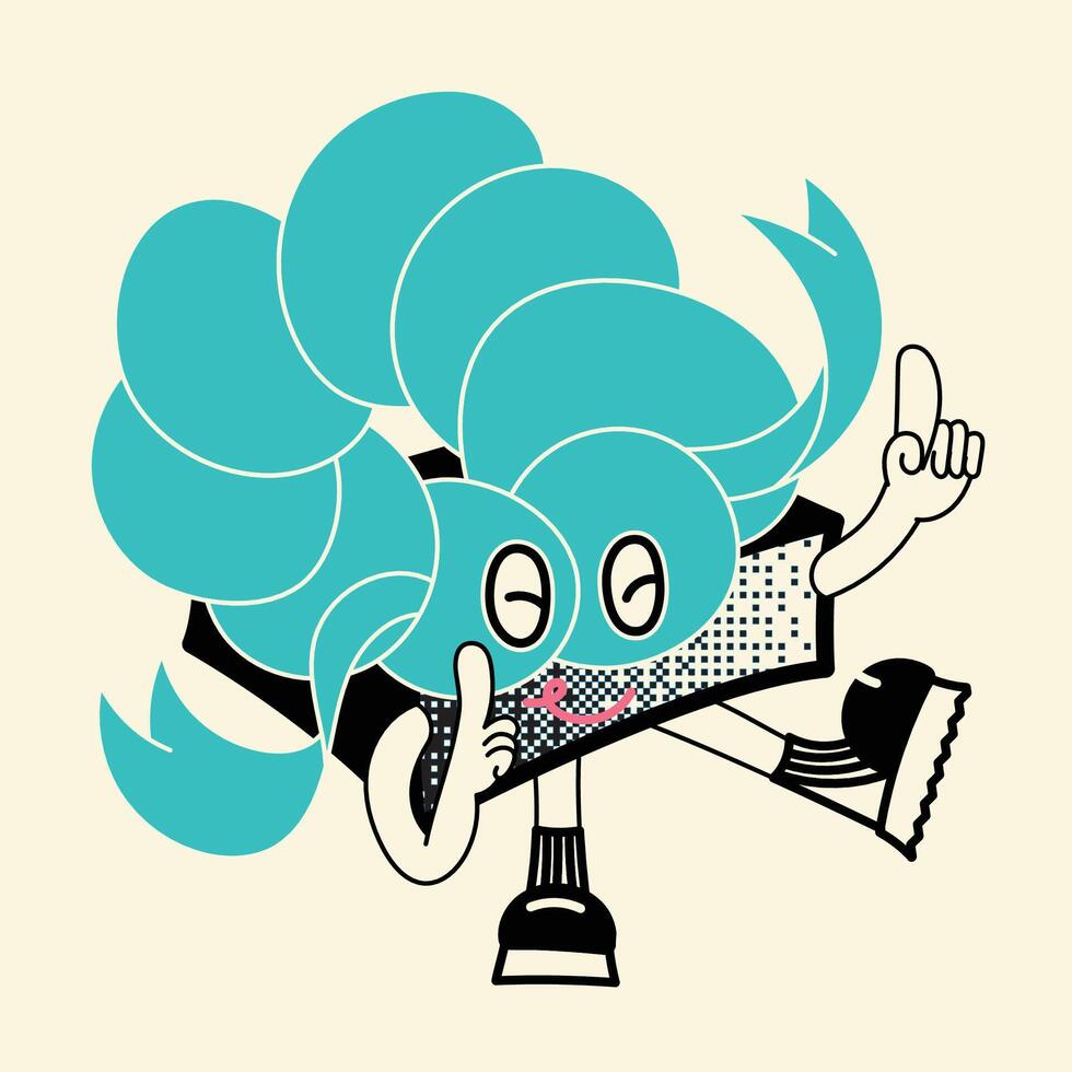 Retro Mascot Character Cartoon Vector. vector