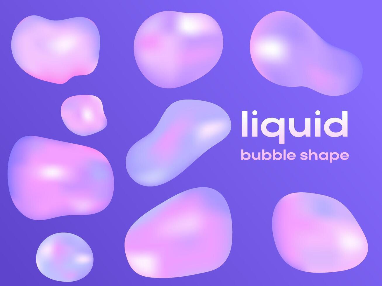 translucent liquid bubble shape refraction vector